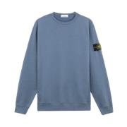 Blauwe Trui met Pluche Interieur Stone Island , Blue , Heren