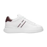 Leren Sneakers met Maxi Logo Hogan , White , Heren