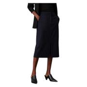 Nachtelijke Hemel Pinstripe Midi Rok Calvin Klein , Gray , Dames