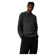 Heather Jacquard Alpaca Blend Sweater Calvin Klein , Black , Heren