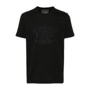 Zwart Logo T-shirt Katoen Mannen John Richmond , Black , Heren