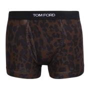 Leopard Print Boxer Shorts Tom Ford , Brown , Heren