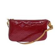 Pre-owned Leather pouches Louis Vuitton Vintage , Red , Dames