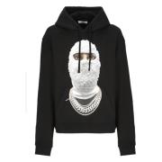 Zwarte Katoenen Hoodie met Logo Print IH NOM UH NIT , Black , Heren