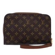 Pre-owned Canvas clutches Louis Vuitton Vintage , Brown , Dames