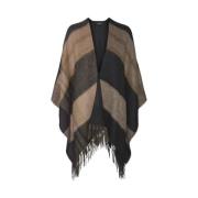 Poncho in Zwart/Prune/Bruin | Freewear Bruin Vero Moda , Brown , Dames