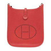 Pre-owned Leather shoulder-bags Hermès Vintage , Red , Dames