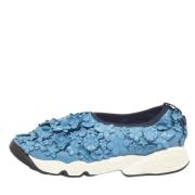 Pre-owned Leather sneakers Dior Vintage , Blue , Dames