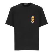 Zwart T-shirt met Small Mask print IH NOM UH NIT , Black , Heren