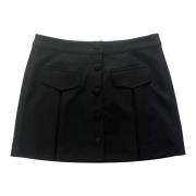 Korte rok in zachte stof Dondup , Black , Dames