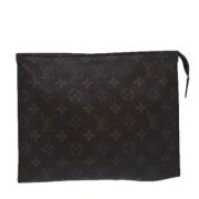 Pre-owned Canvas pouches Louis Vuitton Vintage , Brown , Dames