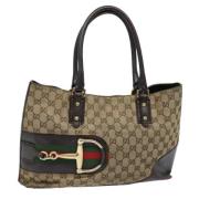 Pre-owned Canvas gucci-bags Gucci Vintage , Beige , Dames