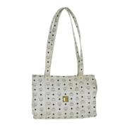 Pre-owned Leather shoulder-bags MCM Pre-owned , White , Dames