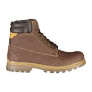 Bruine Heren Veterlaars met Contrastdetails Carrera , Brown , Heren