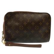 Pre-owned Canvas clutches Louis Vuitton Vintage , Brown , Dames