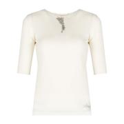 Stijlvolle Blouse met Steenversieringen Liu Jo , Beige , Dames