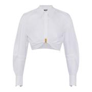 Stijlvolle Blouses Collectie Elisabetta Franchi , White , Dames