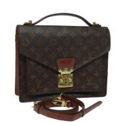 Pre-owned Canvas handbags Louis Vuitton Vintage , Brown , Dames