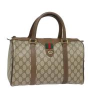 Pre-owned Leather gucci-bags Gucci Vintage , Beige , Dames