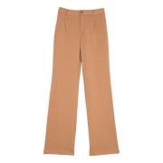 Elegante Wijde Broek Twinset , Brown , Dames