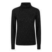 Gezellig Gebreide Turtle Neck Sweater Fabiana Filippi , Black , Dames