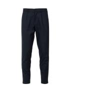 Blauwe Wollen Broek Tapered Fit Cruna , Blue , Heren