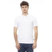 Trendy Polo Shirt met Voor Borduurwerk Baldinini , White , Heren