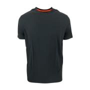 Ademende Crew Neck Heren T-shirt RRD , Black , Heren