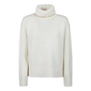 Gezellig Gebreide Turtle Neck Sweater Fabiana Filippi , Beige , Dames