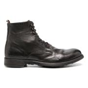 Veterschoenen Leren Laarzen Officine Creative , Brown , Heren