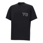 Zwarte Katoenen Heren T-shirt Y-3 , Black , Heren