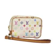 Pre-owned Canvas pouches Louis Vuitton Vintage , White , Dames