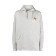 Logo-geborduurde katoenen hoodie Barbour , Gray , Heren