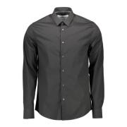 Lange Mouwen Shirt Zwart Relaxte Pasvorm Calvin Klein , Black , Heren