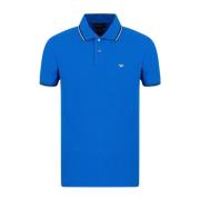 Heren Slim Fit Polo met Contrastbies Emporio Armani , Blue , Heren