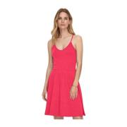 V-hals jurk voor vrouwen Only , Pink , Dames