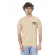 Logo Print Korte Mouw T-shirt Cavalli Class , Beige , Heren