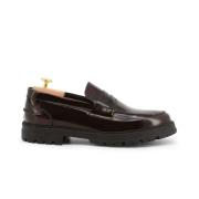 Leren Bordeaux Heren Loafers Duca di Morrone , Red , Heren