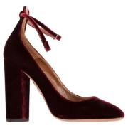 Pre-owned Velvet heels Aquazzura Pre-owned , Red , Dames