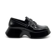 Zwarte Geborsteld Kalfsleren Mocassin Vic Matié , Black , Dames