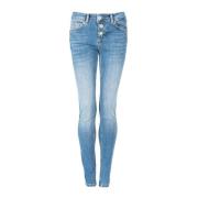 Slim Fit Button-Fly Jeans Liu Jo , Blue , Dames