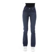 Trendy Regular Jeans met Logo Knoop Baldinini , Blue , Dames