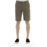 Bermuda Shorts met Voorrits en Knoopsluiting Baldinini , Green , Heren