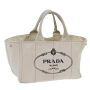 Pre-owned Canvas handbags Prada Vintage , Beige , Dames