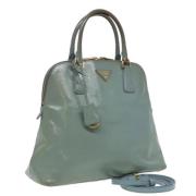 Pre-owned Leather handbags Prada Vintage , Blue , Dames