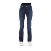 Reguliere Jeans met Logoknoop Baldinini , Blue , Dames