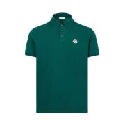 Logo Patch Polo Klassiek Groen Moncler , Green , Heren