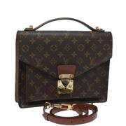 Pre-owned Canvas handbags Louis Vuitton Vintage , Brown , Dames