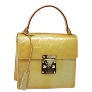 Pre-owned Leather handbags Louis Vuitton Vintage , Yellow , Dames