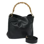 Pre-owned Leather gucci-bags Gucci Vintage , Black , Dames